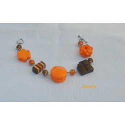 Bracelet macaron orange