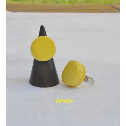 Bague - Macaron jaune