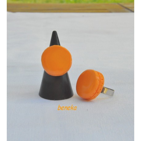 Bague macaron orange