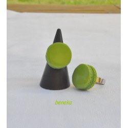 Bague - Macaron vert