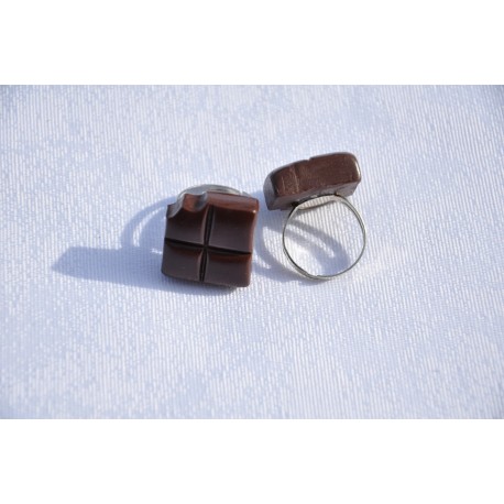 Bague carreau de chocolat