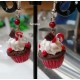 Boucles d'oreilles - Cupcake - rouge