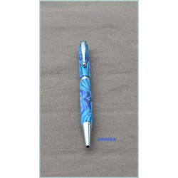 Stylo - motif : Veron bleu