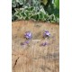 Boucles d'oreilles fleurettes violet