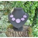 Collier fleurettes violet