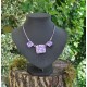 Collier fleurettes violet