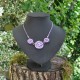 Collier fleurettes violet