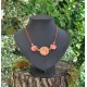 Collier veron rouge et orange