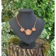 Collier carré ou rond fleurettes orangées