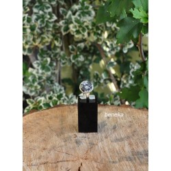 Bague fleurettes noir et blanche