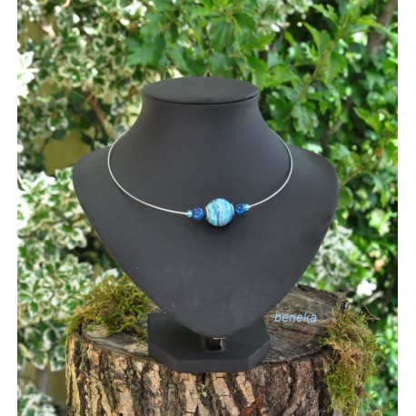 Collier Veron bleu