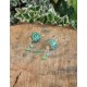 Boucles d'oreilles fleurettes bleu lagon