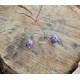 Boucles d'oreilles fleurettes violet