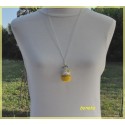 Collier - Sautoir - Cupcake jaune 