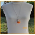 Collier - Sautoir - Cupcake orange