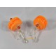 Boucles d'oreilles macaron orange