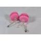 Boucles d'oreilles macaron rose