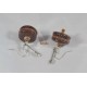 Boucles d'oreilles macaron chocolat