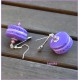 Boucles d'oreilles macaron violet 